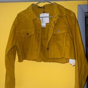 Mustard Yellow Cropped Jacket